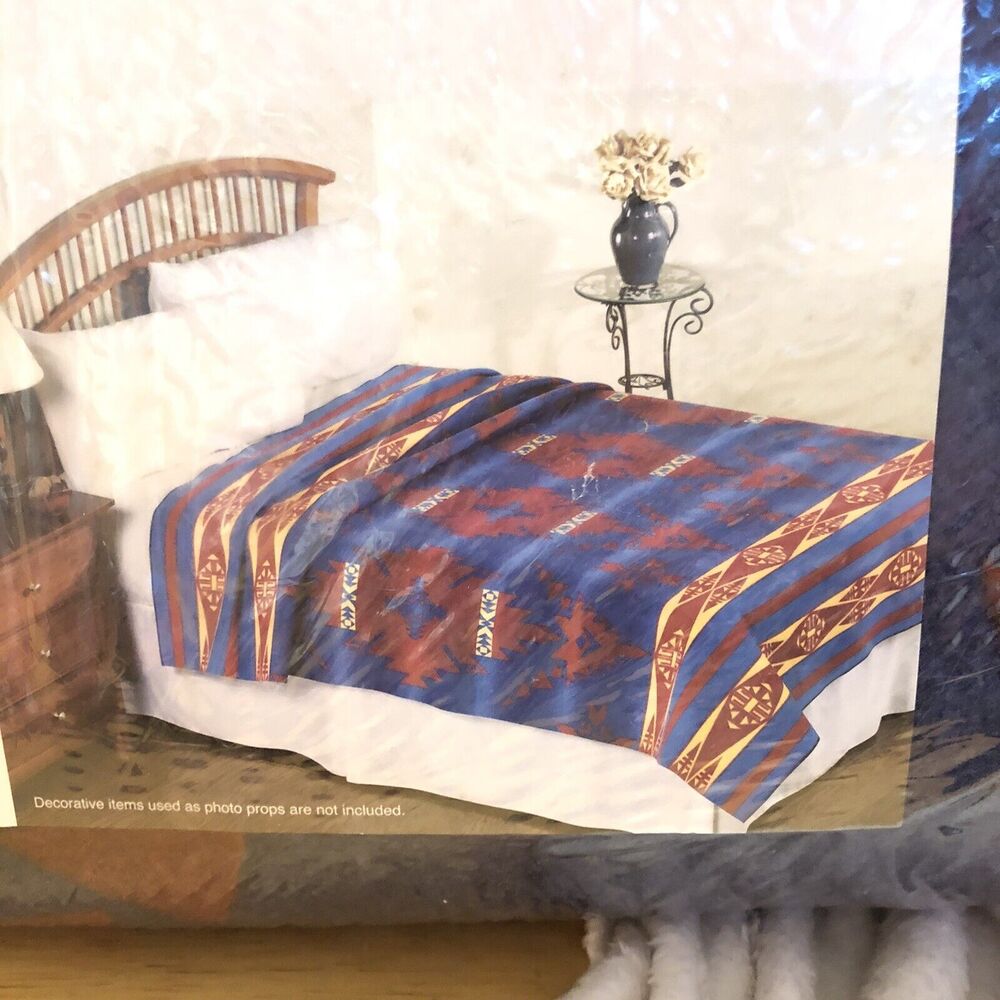 Vintage‎ MAINSTAYS Home Twin/Full "INCA Blanket" 72x90 New in package reinforced